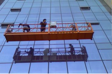 plataforma de suspensió de corda de construcció forta amb panell de seguretat 30kn zlp1000 2.2kw 2.5m * 3